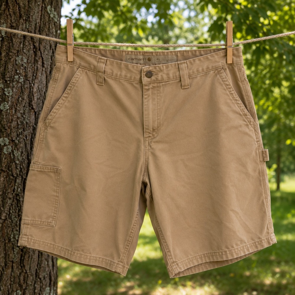 Carhartt B147 Original Fit Cargo Shorts Khaki Men's Size 46 Cotton Work